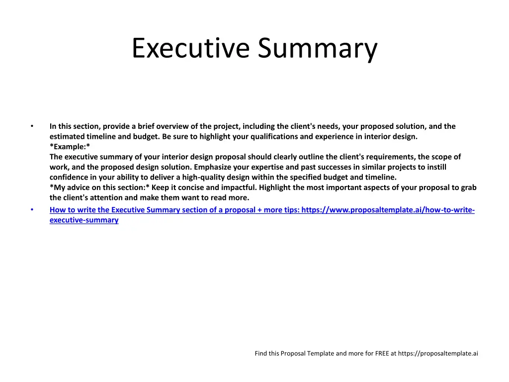 executive summary