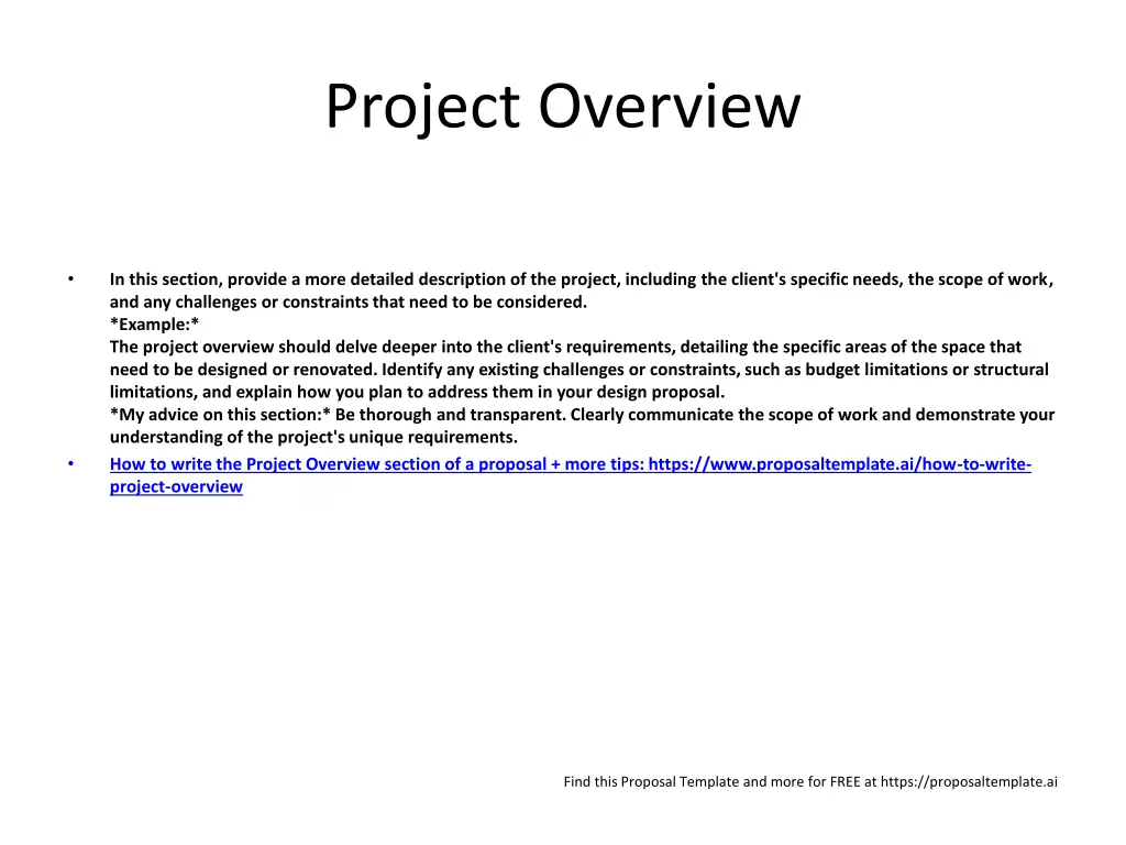 project overview