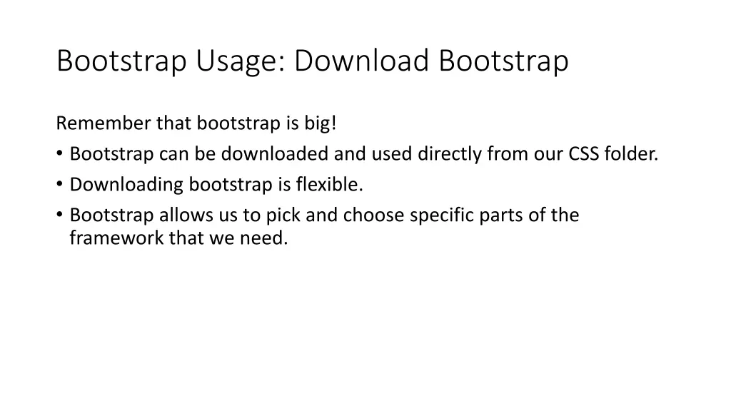 bootstrap usage download bootstrap