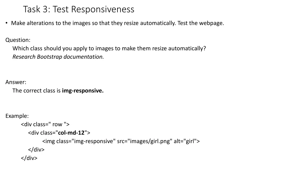 task 3 test responsiveness