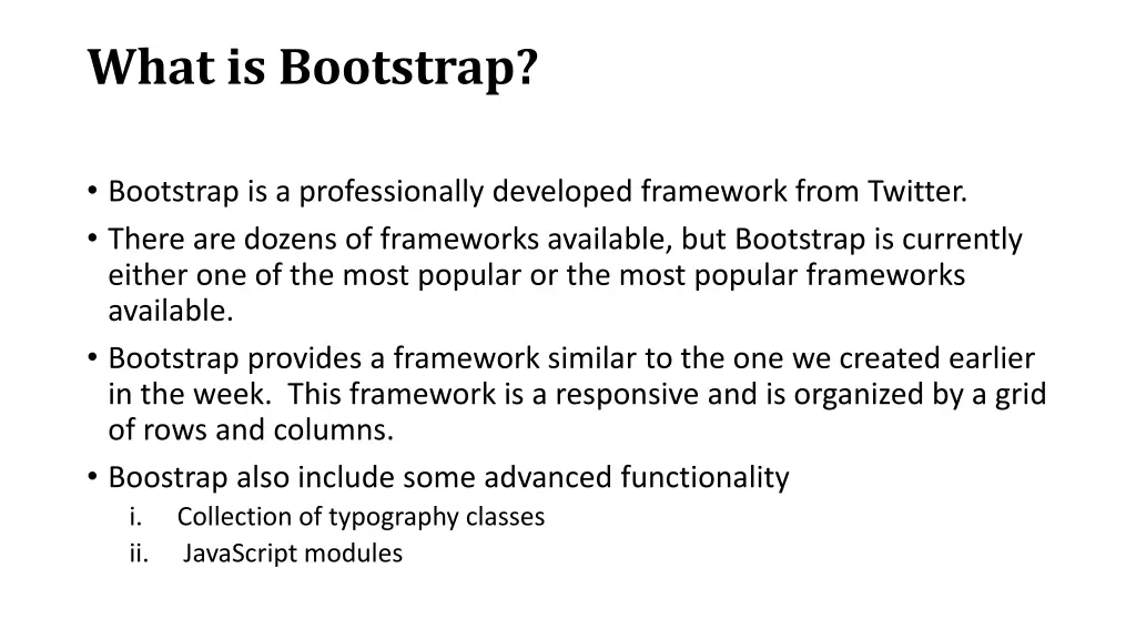 what is bootstrap