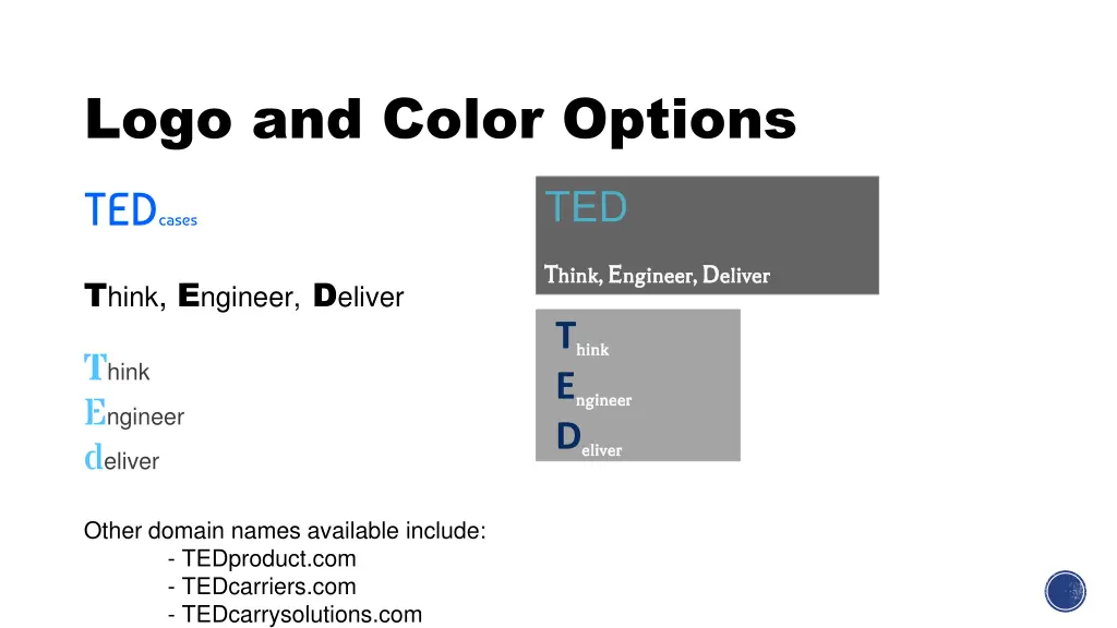 logo and color options