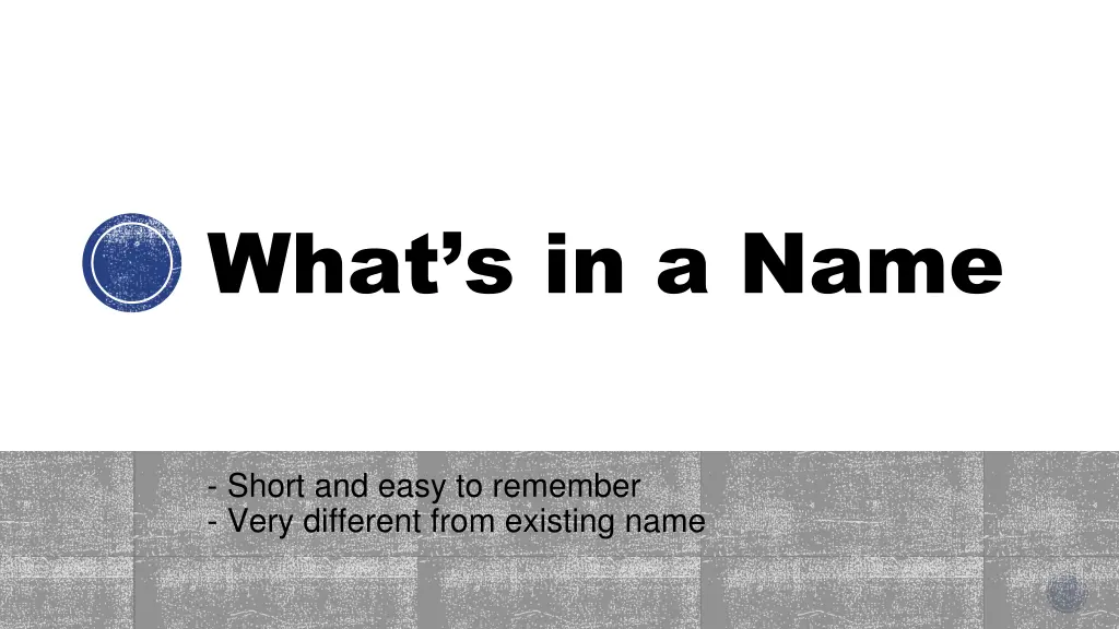 what s in a name