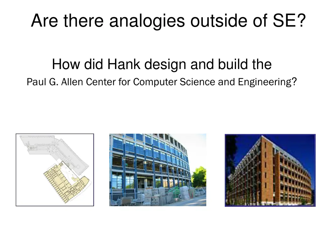 are there analogies outside of se