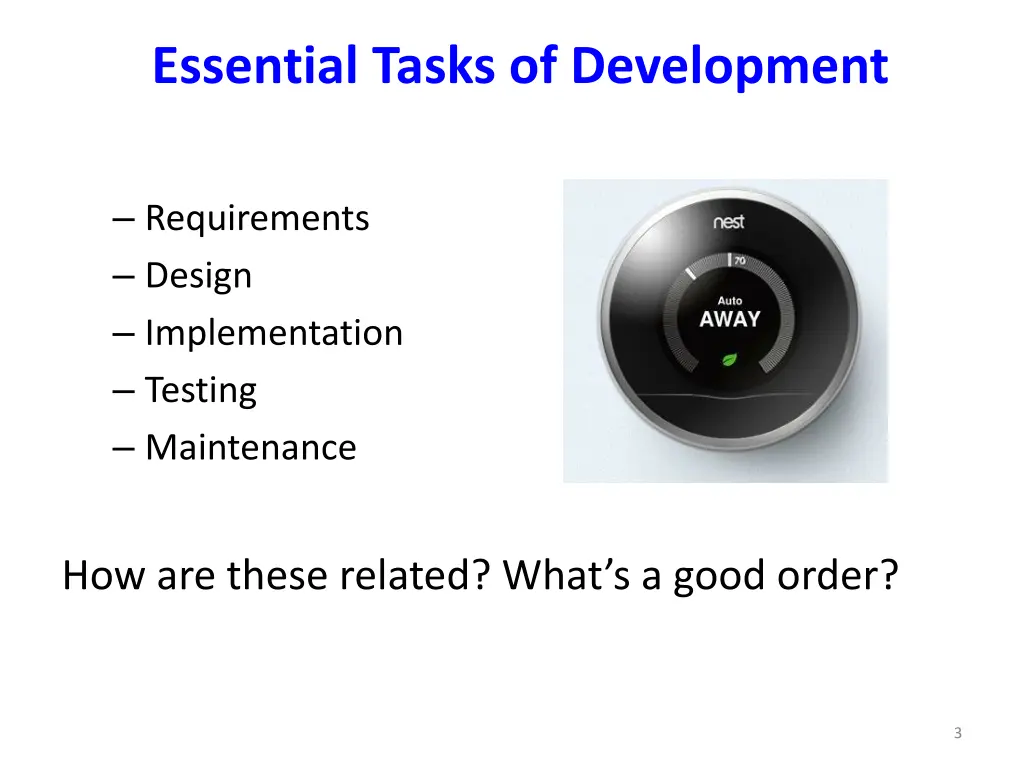 essential tasks of development