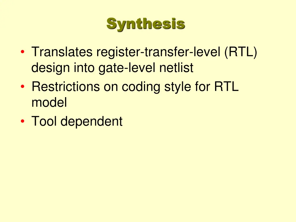 synthesis