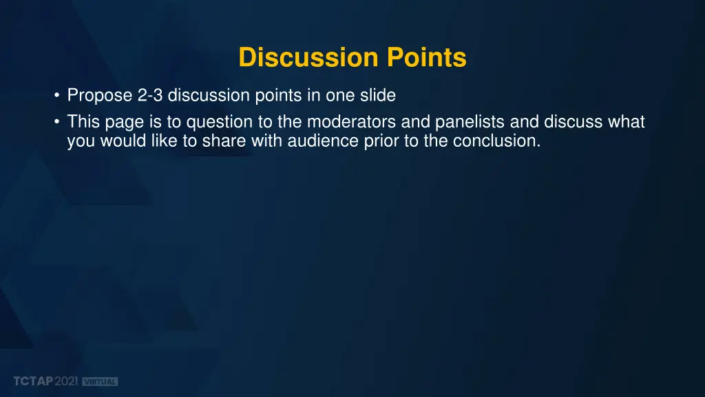 discussion points