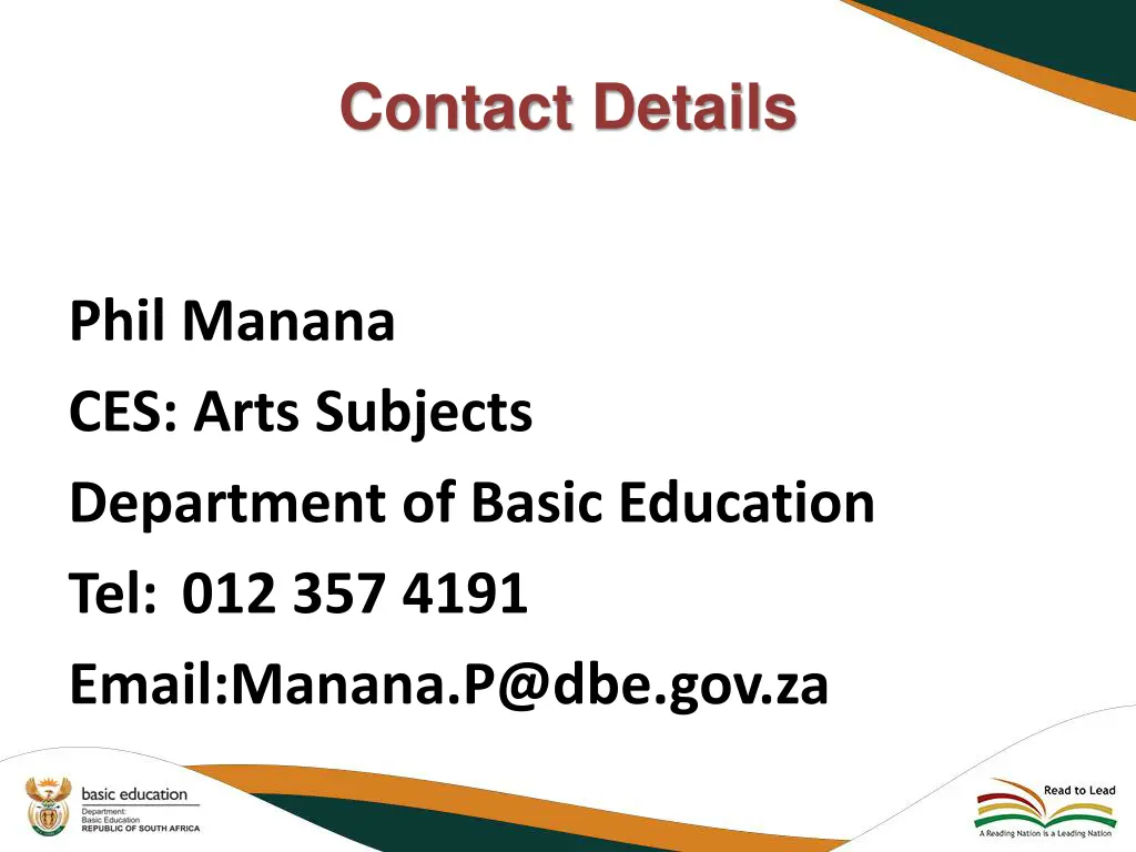 contact details