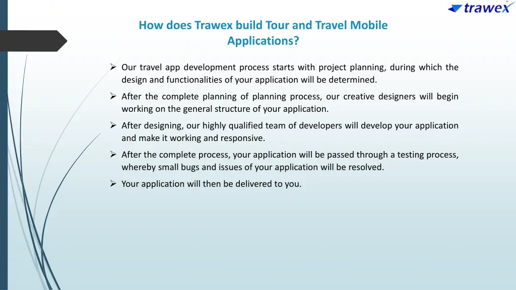 how does trawex build tour and travel mobile
