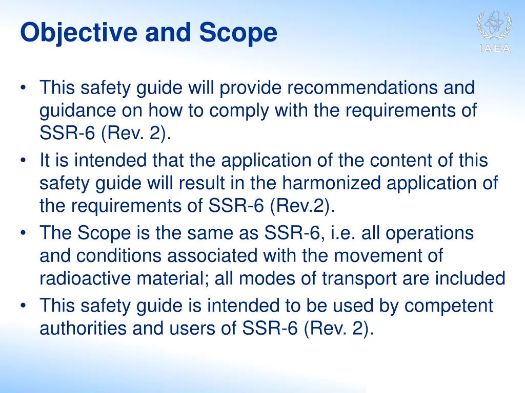 objective and scope
