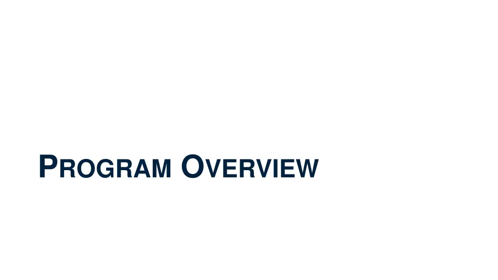 p rogram o verview