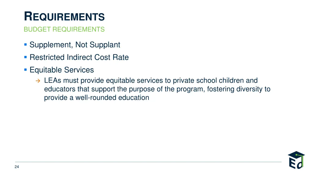 r equirements budget requirements