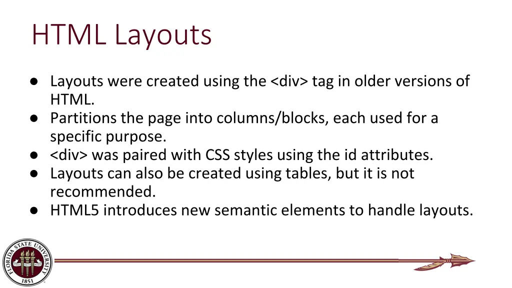 html layouts
