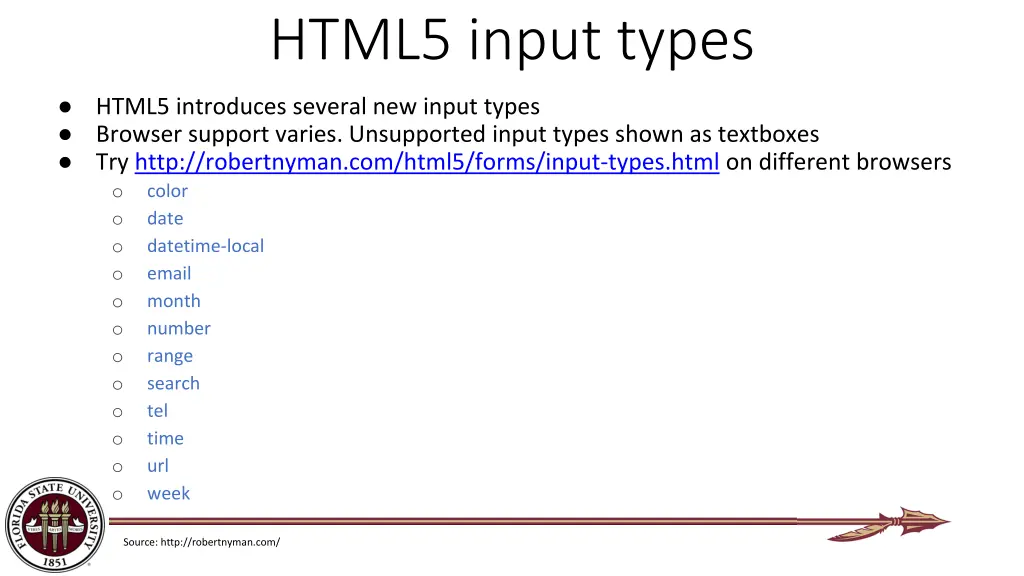 html5 input types