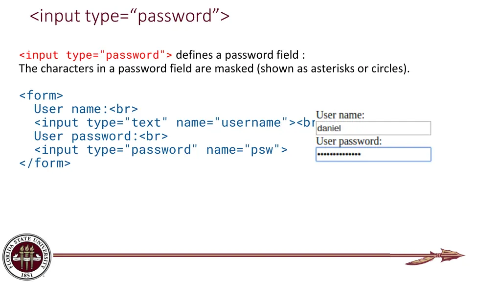 input type password