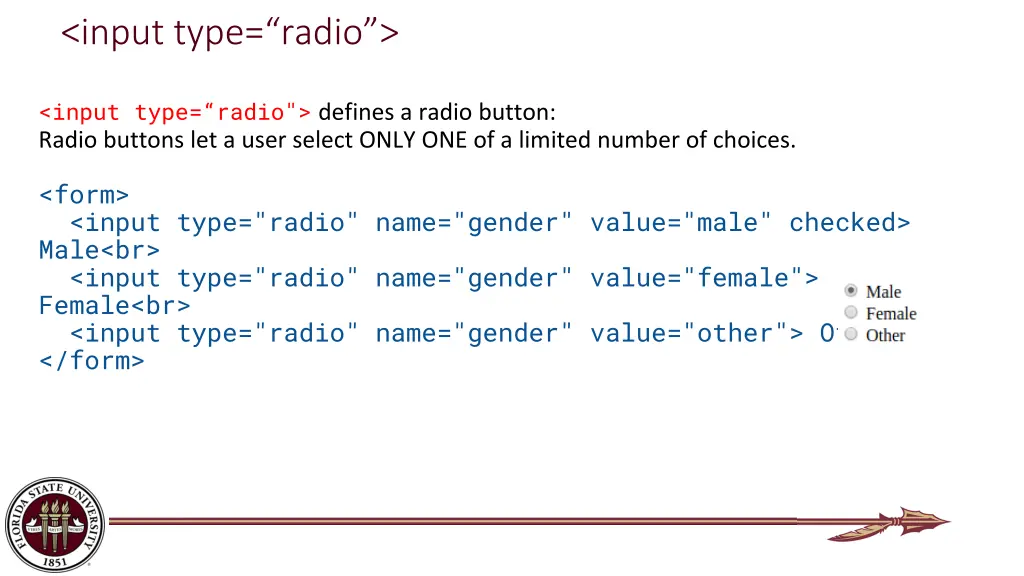 input type radio