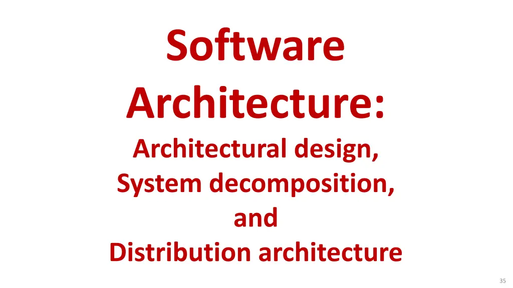 software architecture architectural design system 1