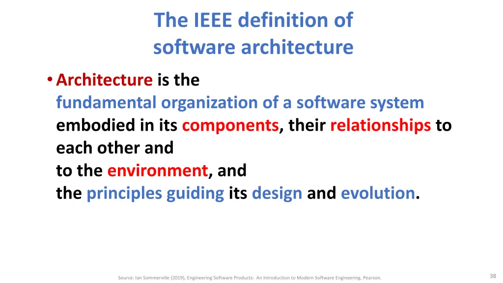 the ieee definition of software architecture