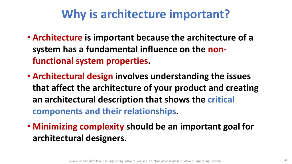 why is architecture important