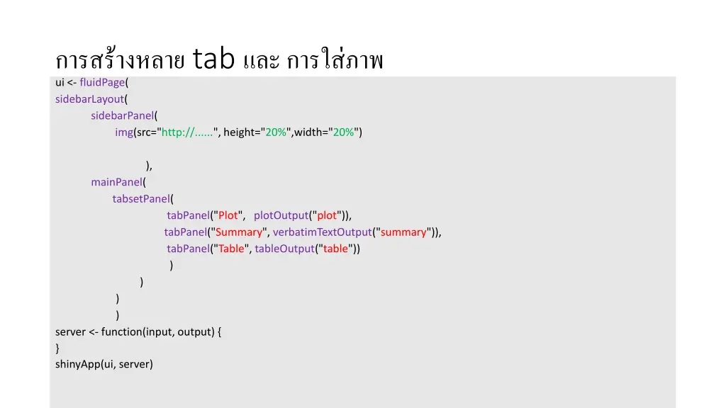 tab ui fluidpage sidebarlayout sidebarpanel