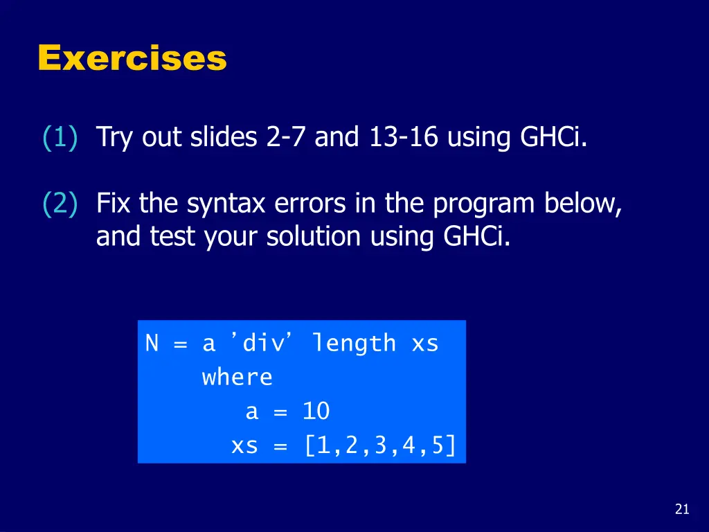 exercises