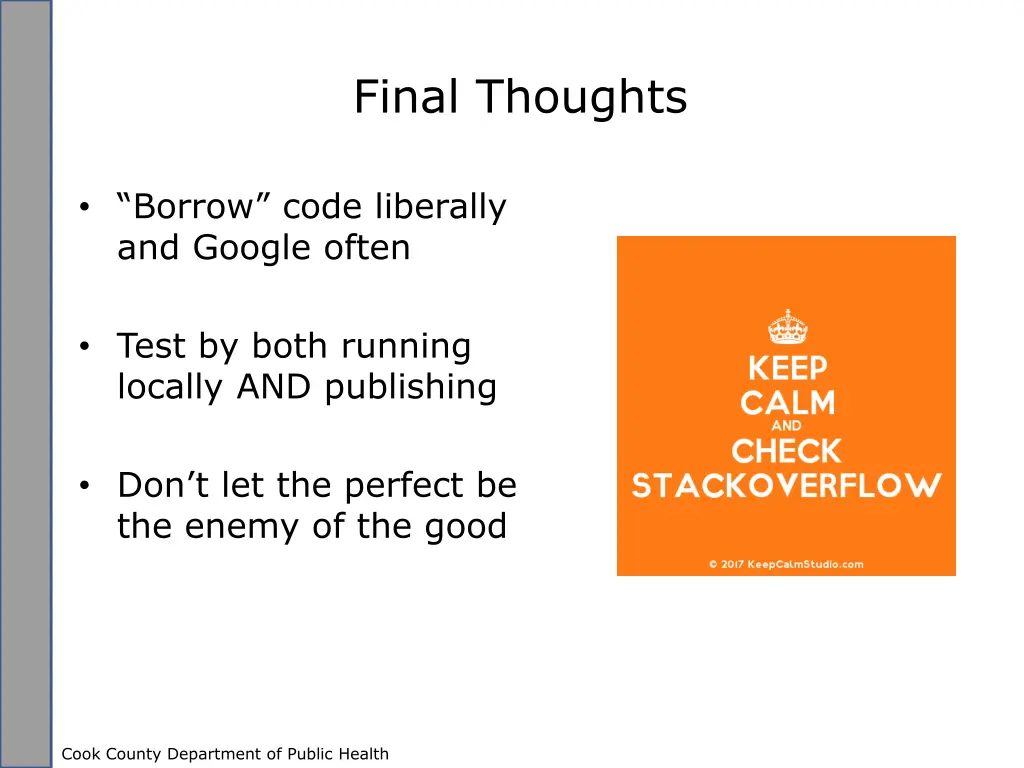 final thoughts