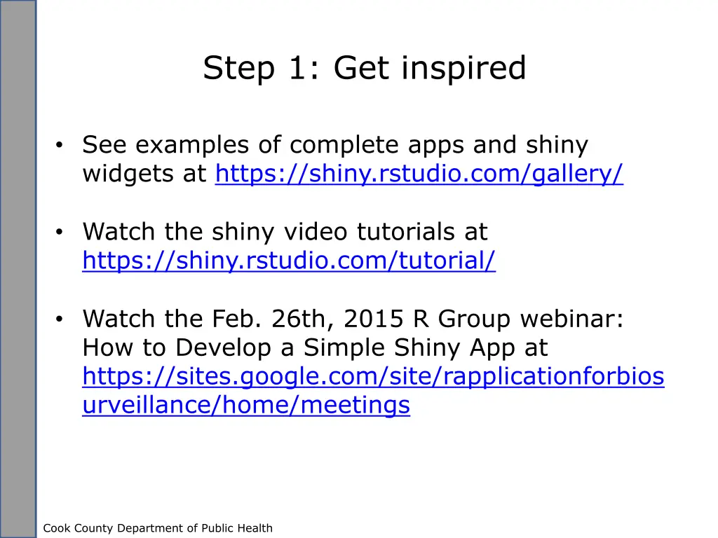step 1 get inspired
