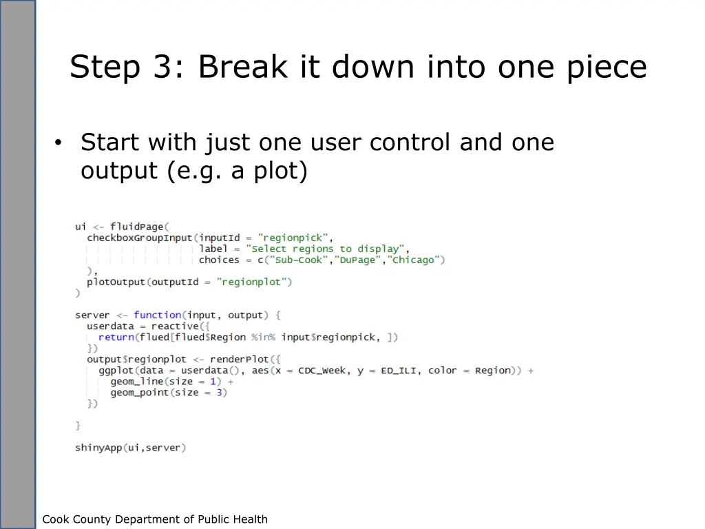 step 3 break it down into one piece