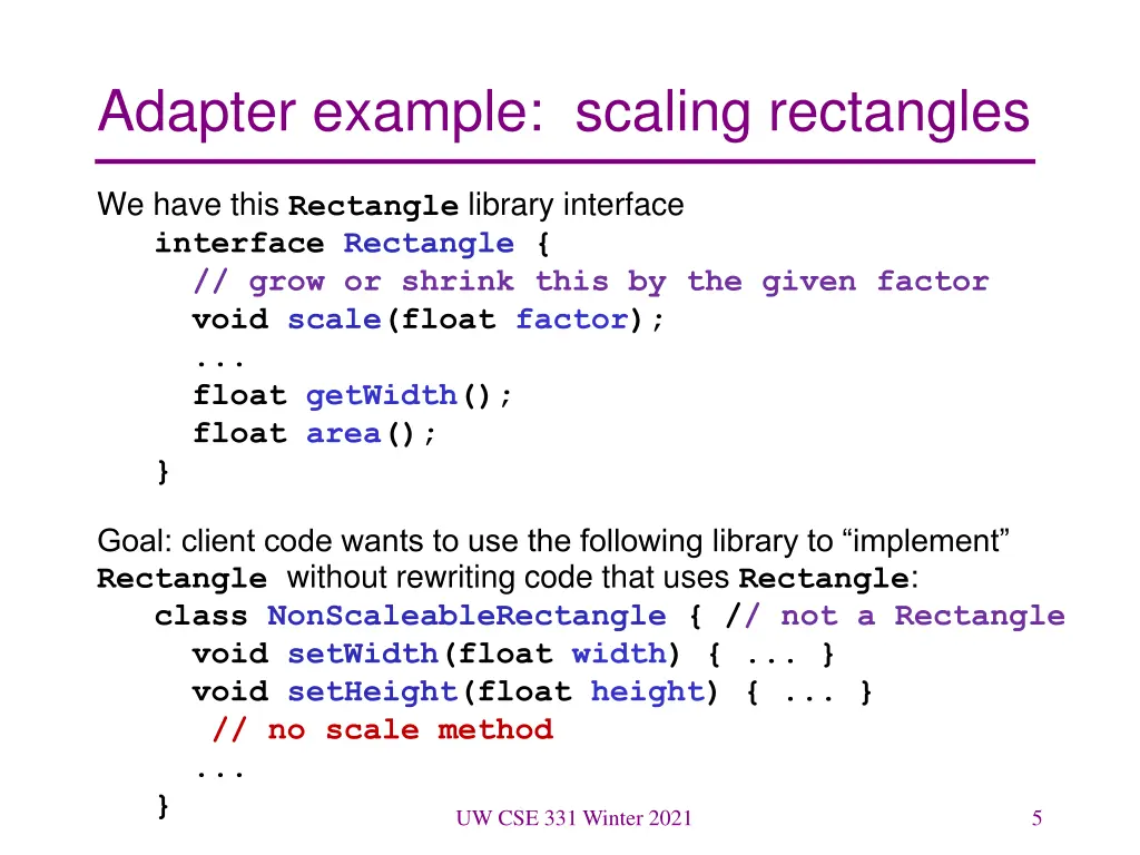 adapter example scaling rectangles