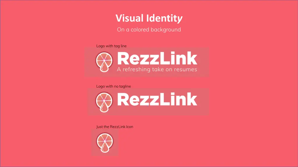 visual identit y on a colored background
