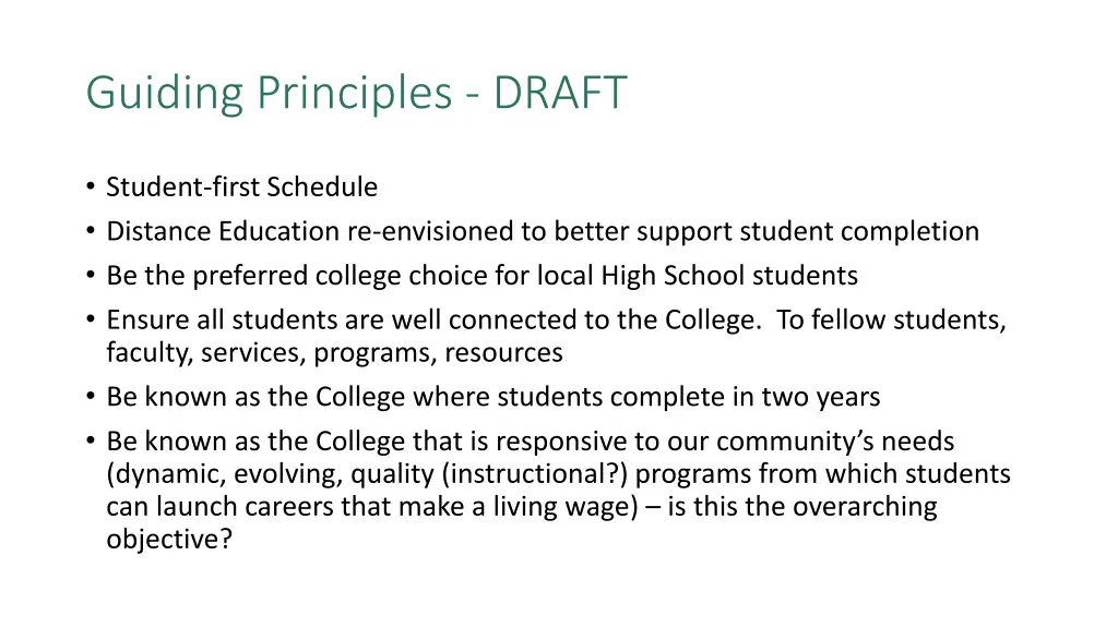 guiding principles draft