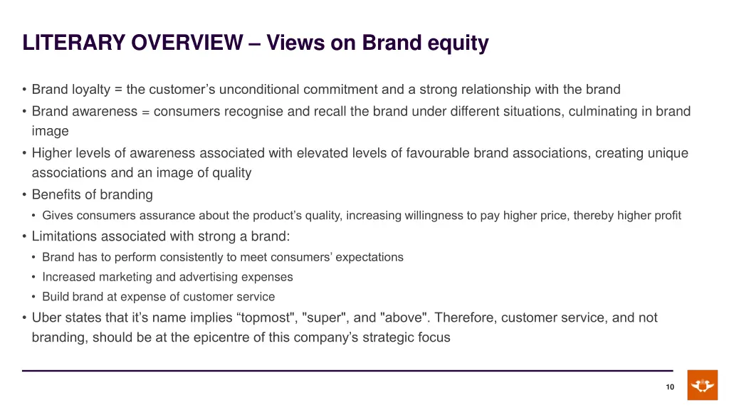literary overview views on brand equity