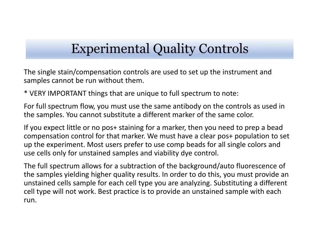 experimental quality controls 1