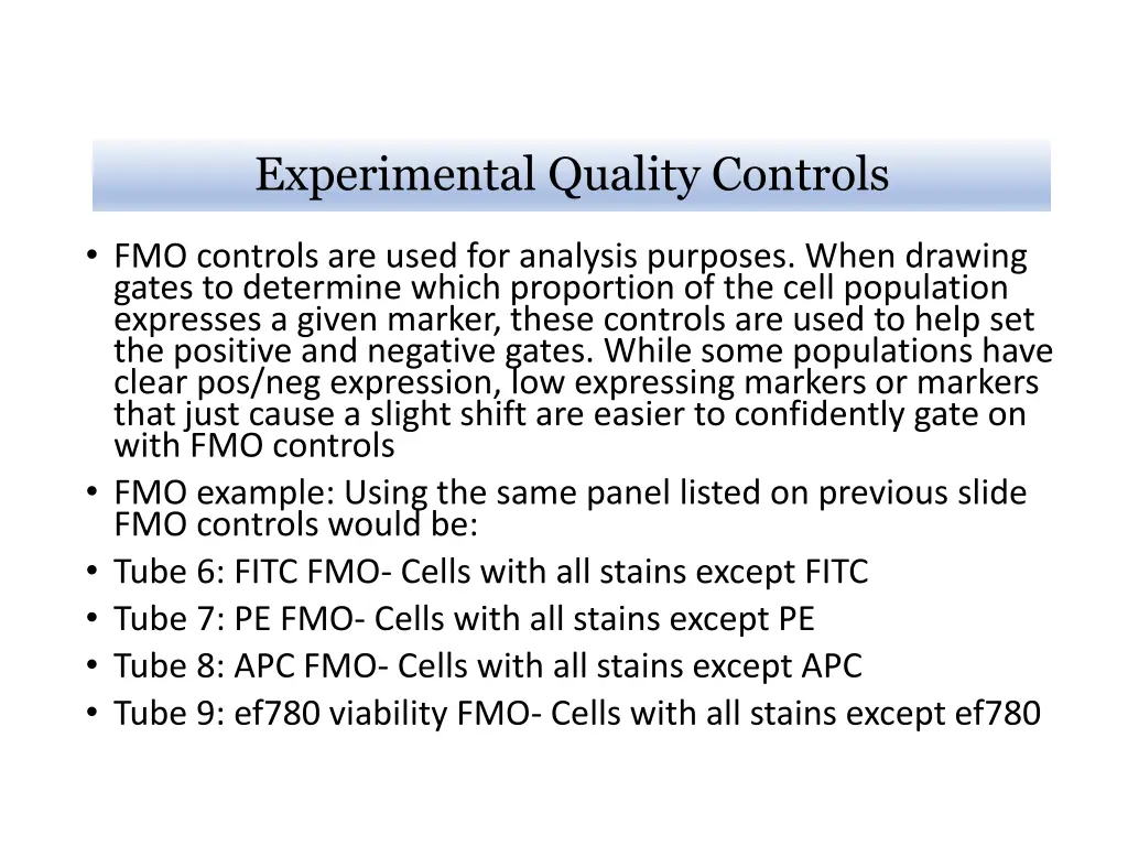 experimental quality controls 2