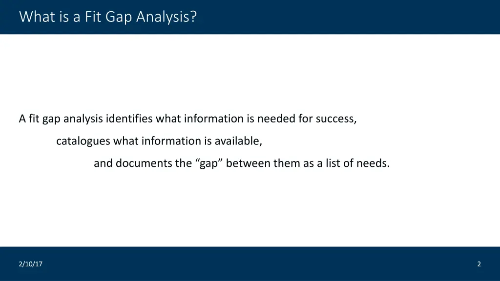 what is a fit gap analysis