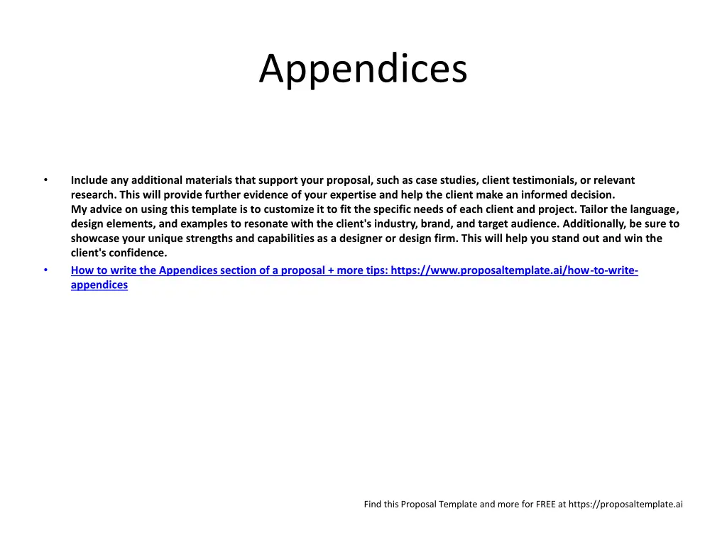 appendices