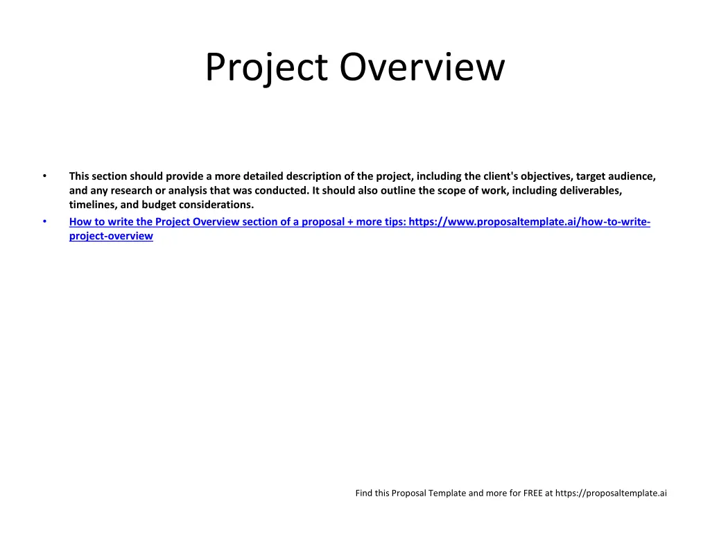 project overview