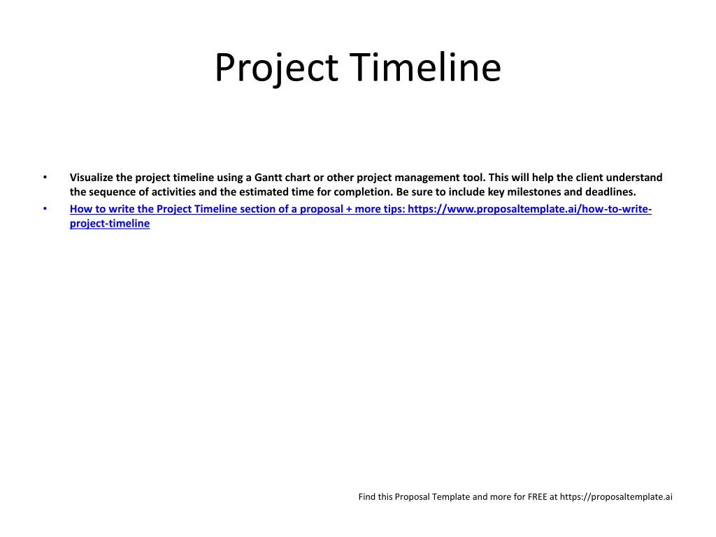 project timeline