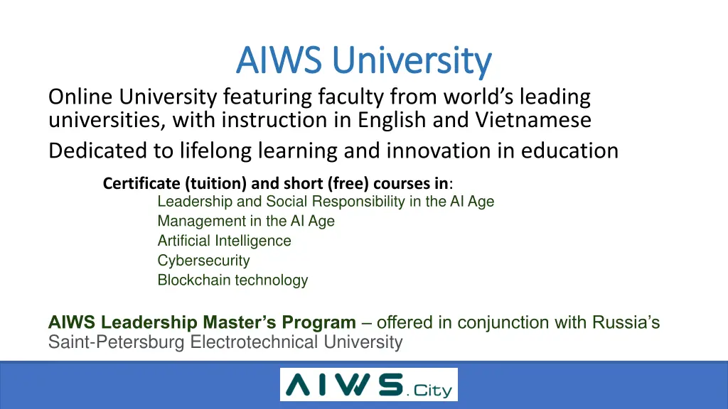 aiws university aiws university