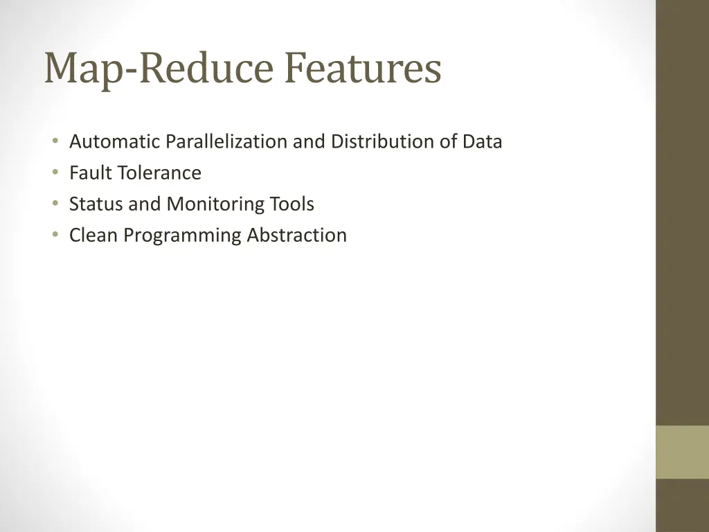 map reducefeatures