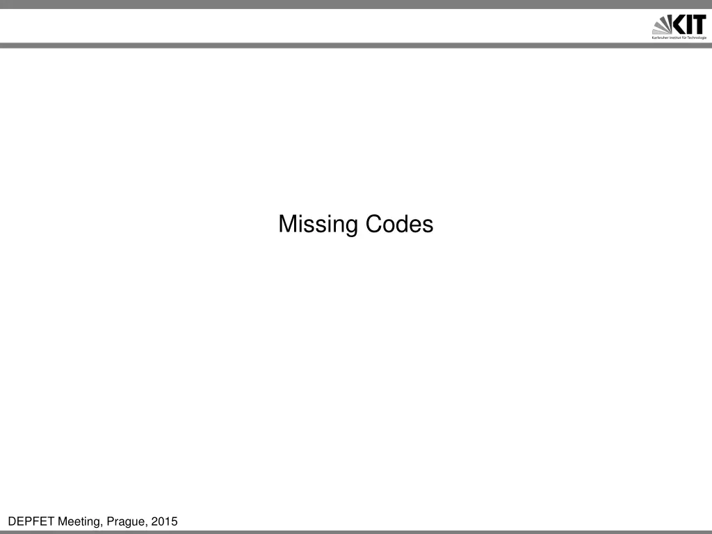 missing codes