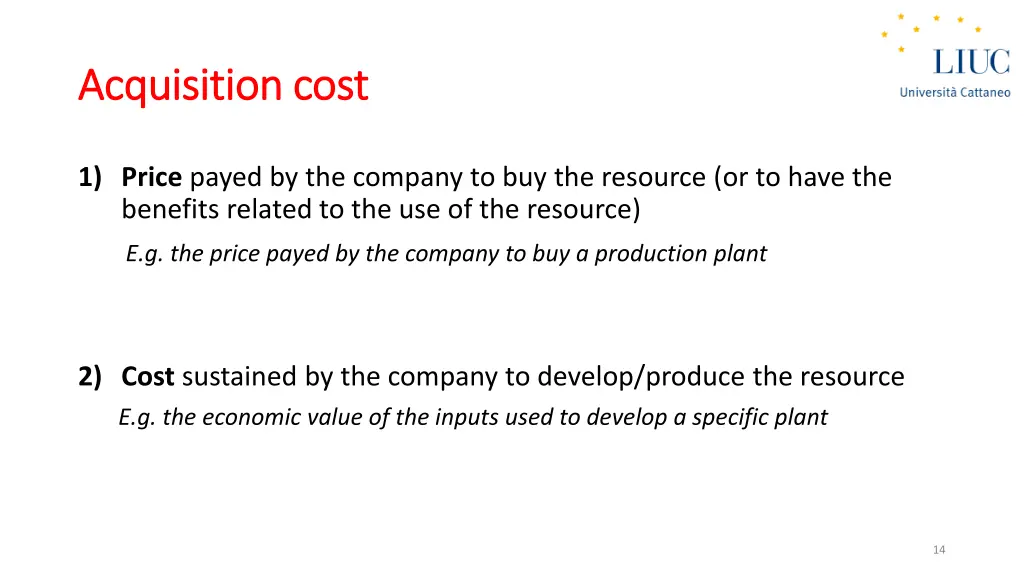 acquisition acquisition cost