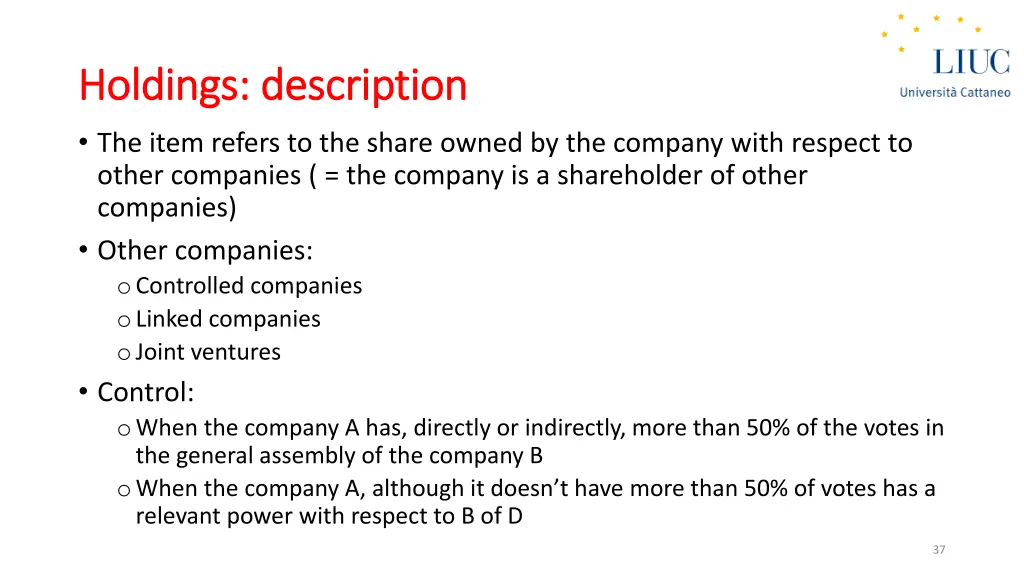 holdings holdings description description