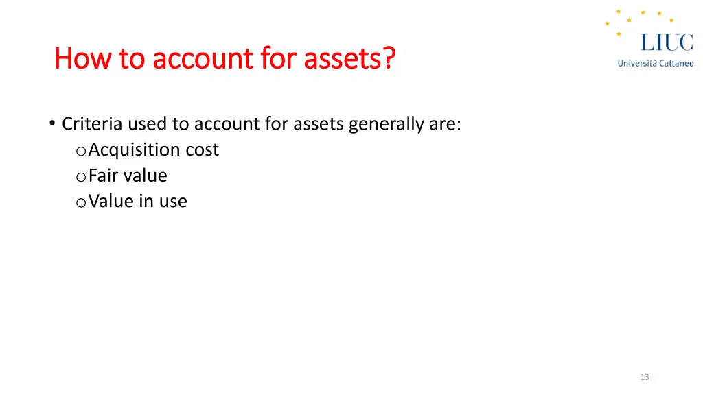 how to account for how to account for assets