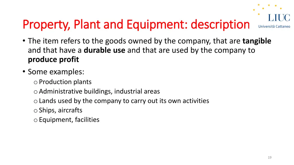 property property plant the item refers 1