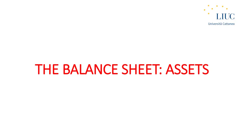 the balance sheet assets the balance sheet assets