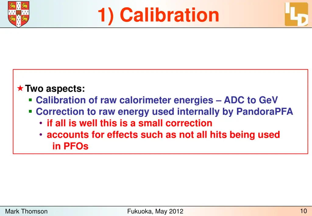 1 calibration