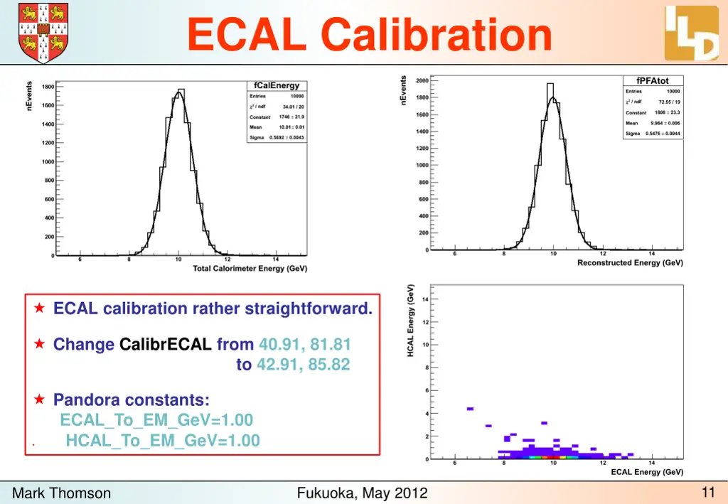 ecal calibration