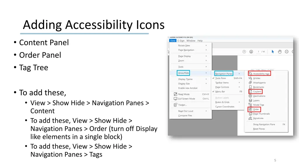 adding accessibility icons
