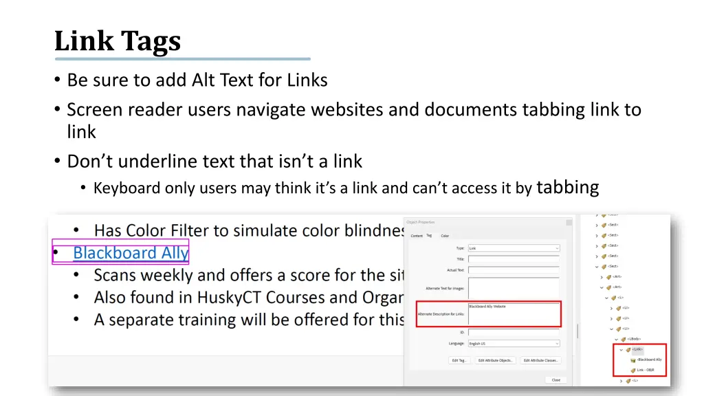 link tags